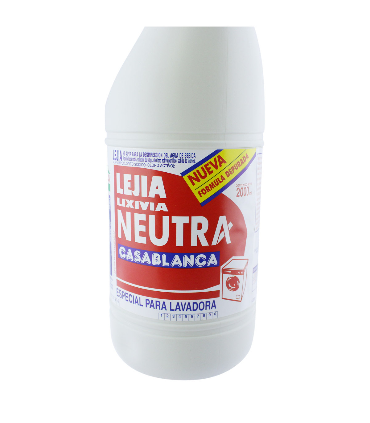 Lixivia Neutra Casablanca 2 litros Especial Lavadora - Lejía