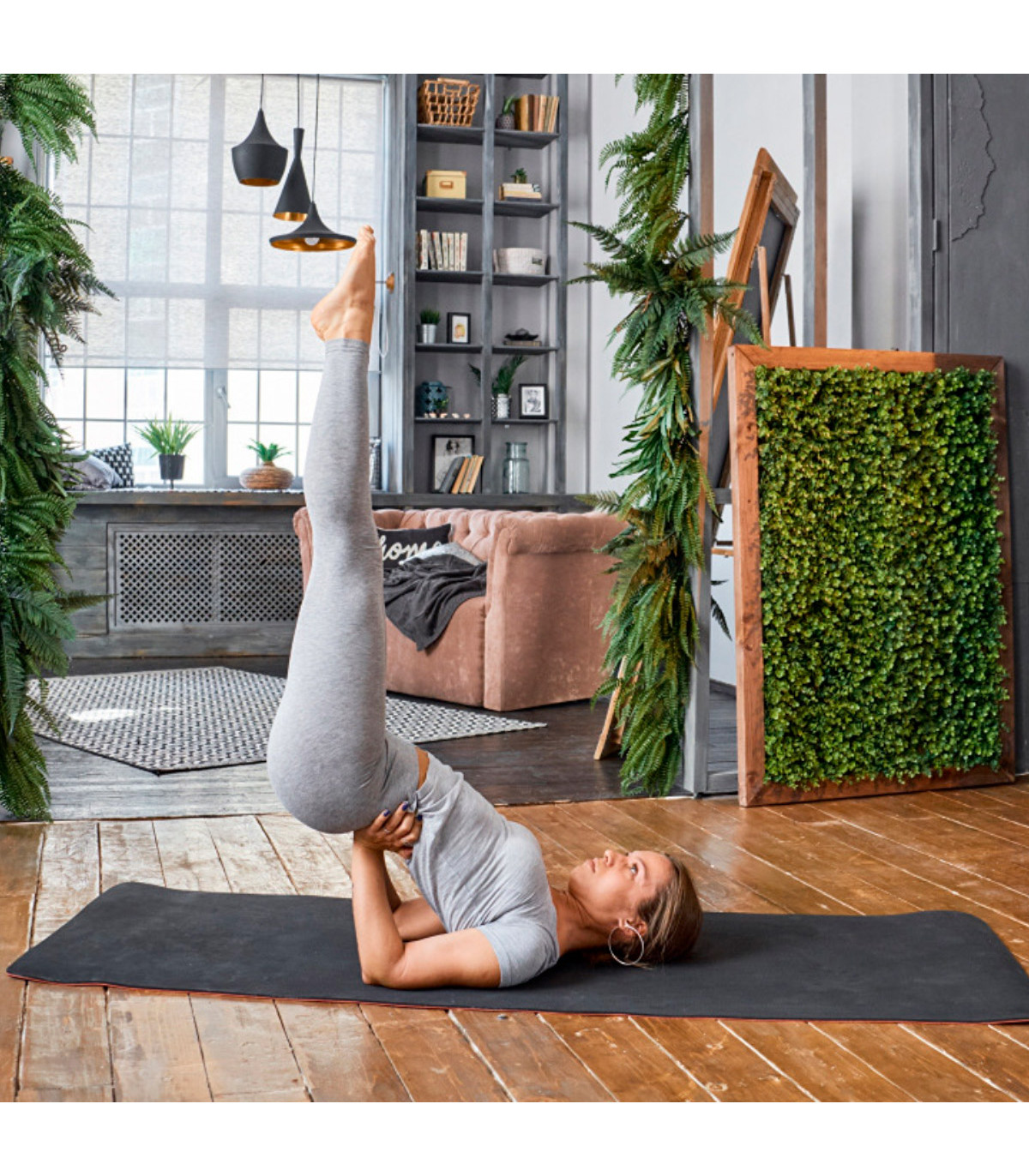 Esterilla de yoga cómoda, duradera, antideslizante, elástica, respetuosa  con el medio ambiente y sin olor, alfombrilla de ejercicio para pilates
