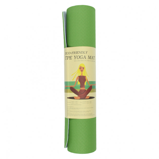 Esterilla de yoga antideslizante para fitness, yoga, pilates, fitness,  esterilla de yoga para yoga, pilates, fitness (color verde claro, tamaño:  0.591