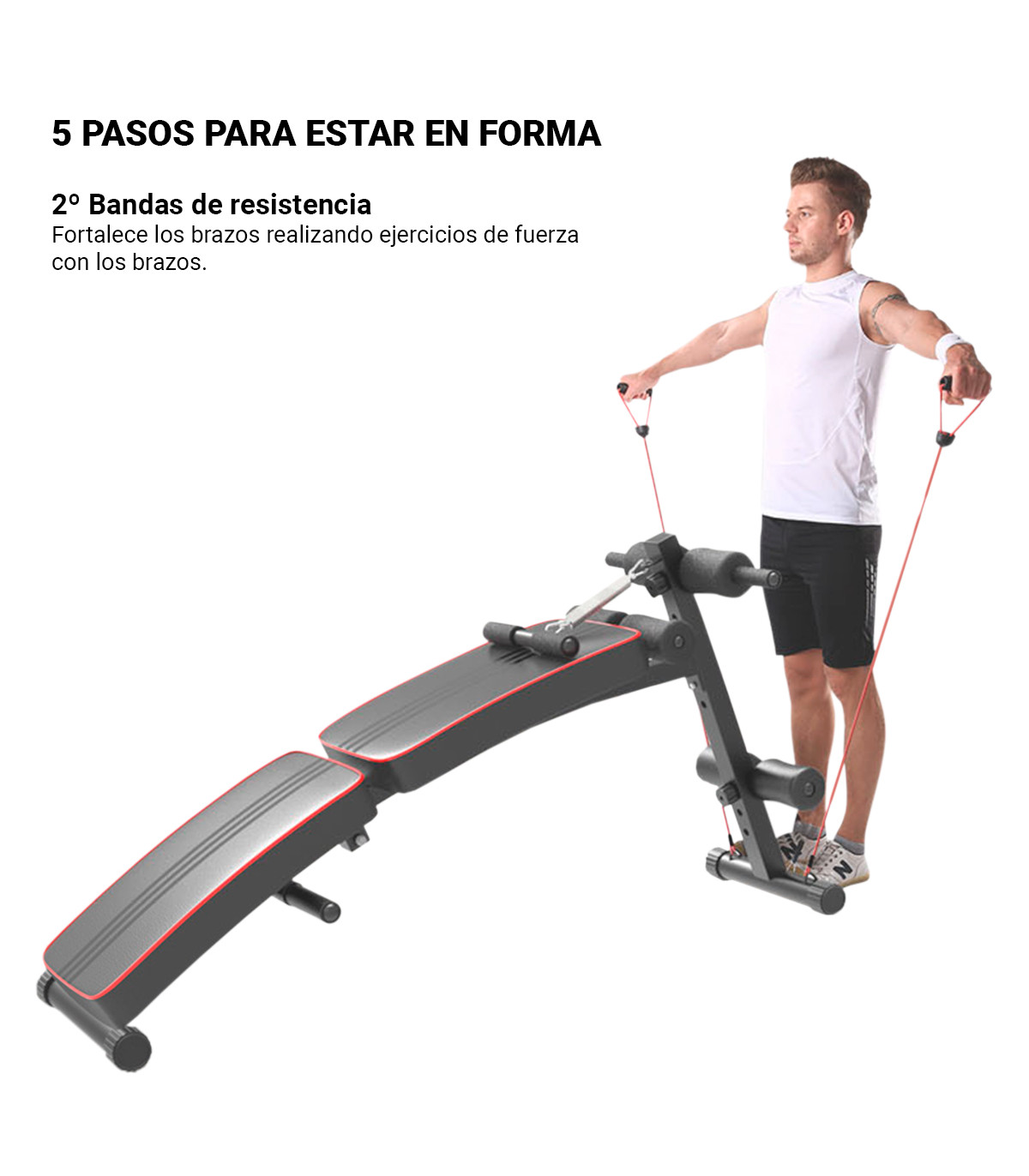 Banco para Abdominales Plegable - QUUZ, Fitness Gear