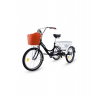 Triciclo Para Adultos Con 2 Cestas, 6 Velocidades, Asiento Y Manillar Ajustable Mod. Bep-14
