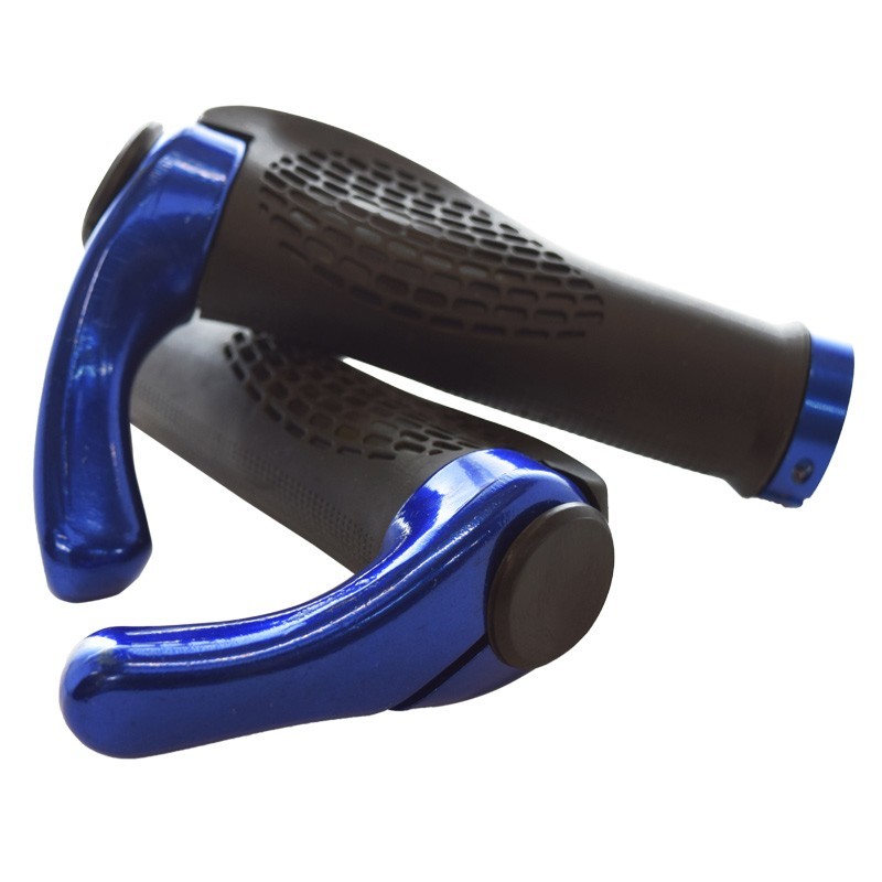TRIWONDER - Puños para manillar de bicicleta con cuernos, 2 unidades,  antideslizantes, diseño ergonómico de goma suave