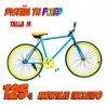 000m Montaje Bicicleta Personalizada Fixie Talla M
